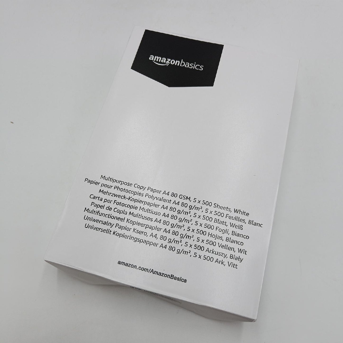 Amazon Basics Druckerpapier DIN A4 80 g/m² 2500 Stück 5 Packungen mit 500 Weiß