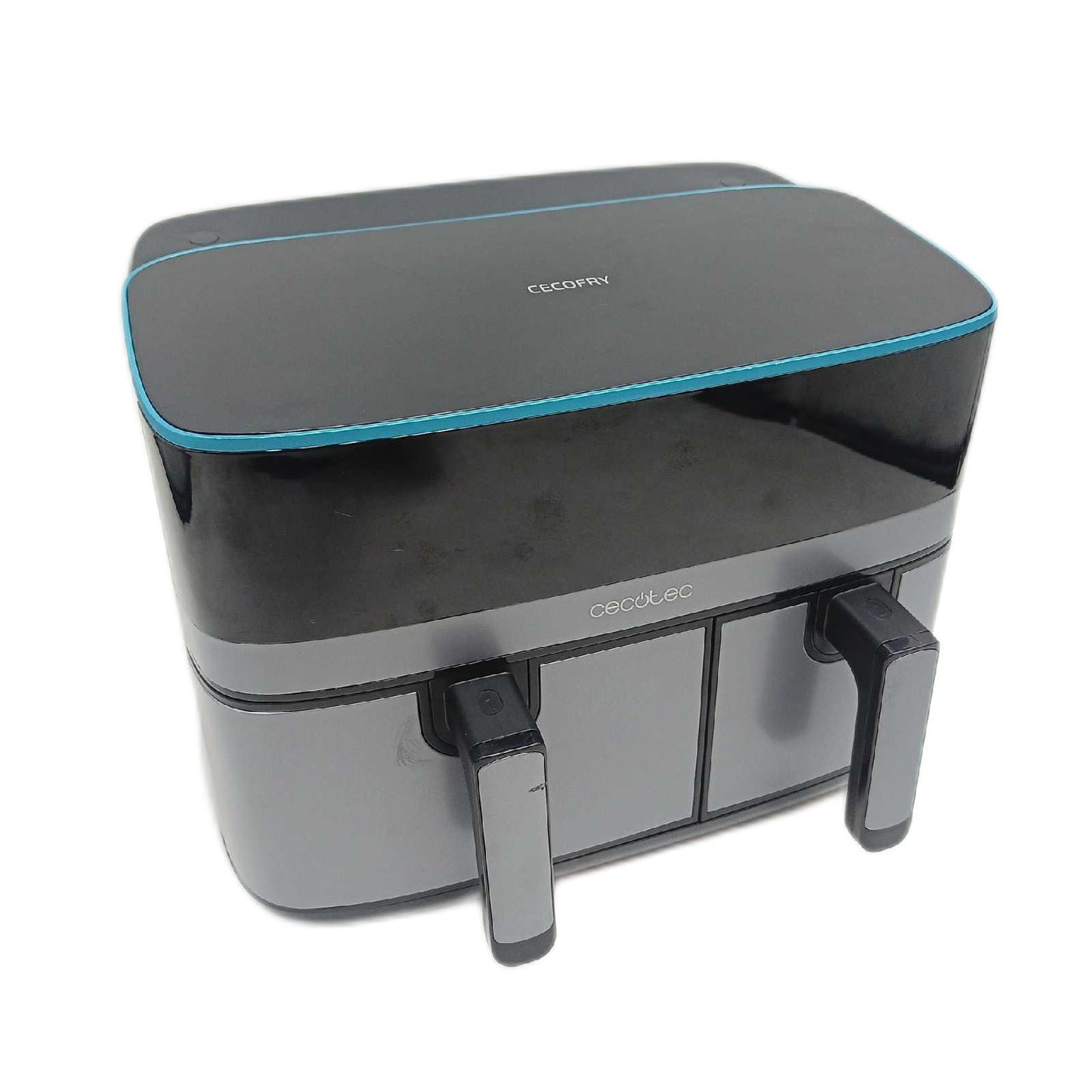 Cecotec Heißluftfritteuse 9 L CecoFry Advance Double. 2850 W, Kompakte, Digitale und ölfreie Diätfritteuse, zwei Körben mit Doppelter Temperatur und PerfectCook-Technologie