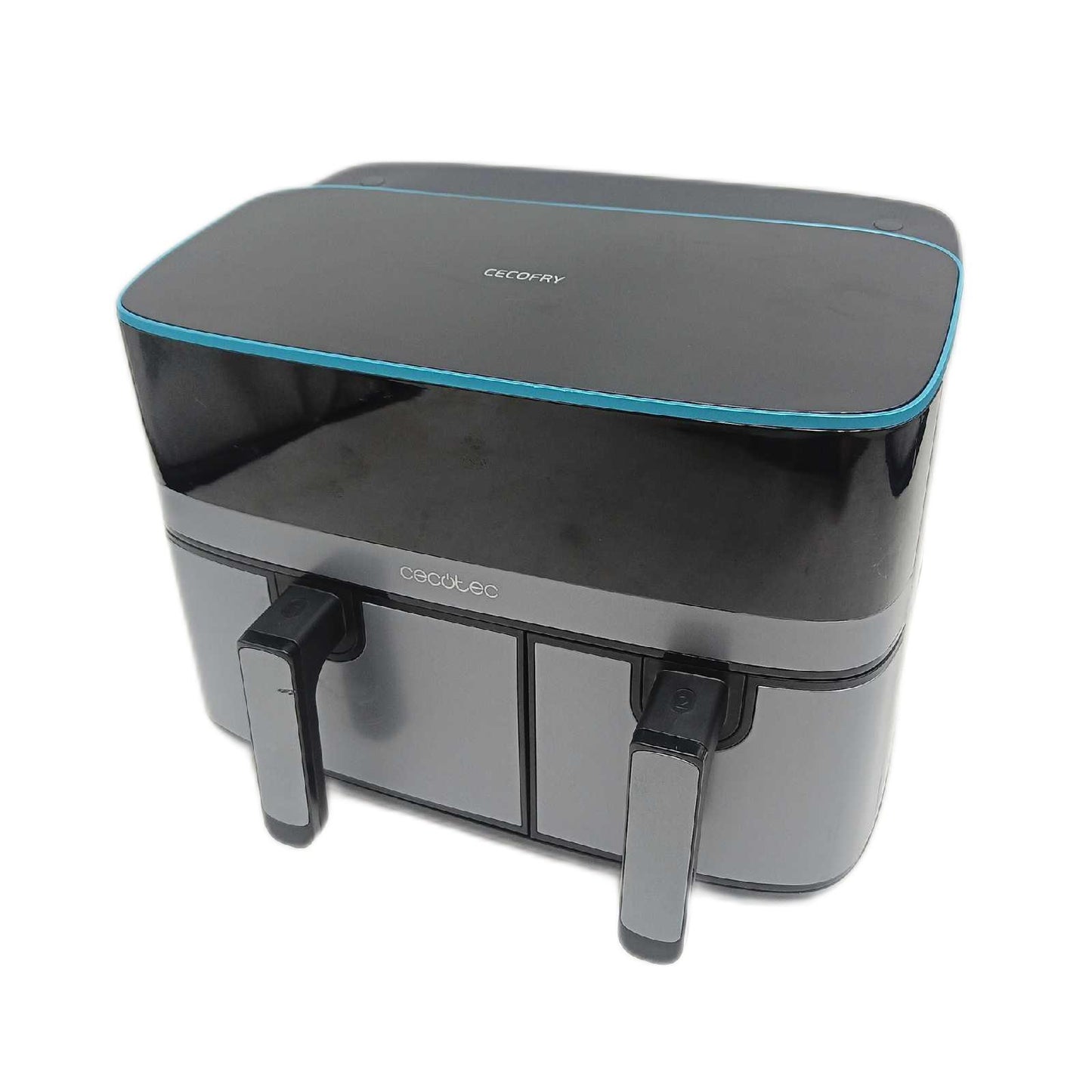 Cecotec Heißluftfritteuse 9 L CecoFry Advance Double. 2850 W, Kompakte, Digitale und ölfreie Diätfritteuse, zwei Körben mit Doppelter Temperatur und PerfectCook-Technologie