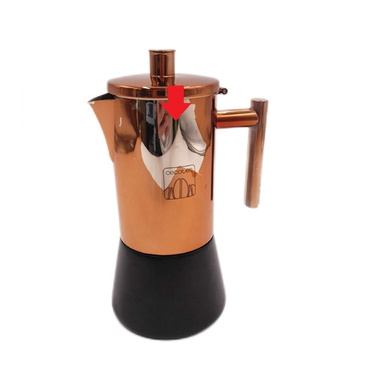 Cecotec Italienischer Espressokocher Moking 600. Hergestellt aus Edelstahl, geeignet für Gas-, Elektro- oder Glaskeramikkochfelder, elegantes Design, 6 Tassen Kaffee