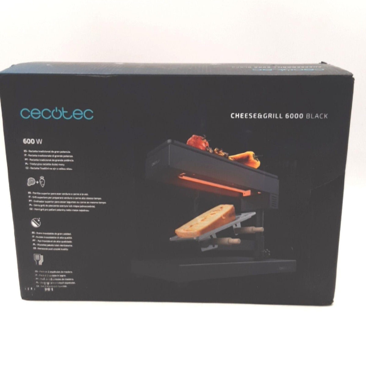 Cecotec Raclette Grill Küchengeräte Traditionelles Raclette Cheese Grill 6000 Genuss