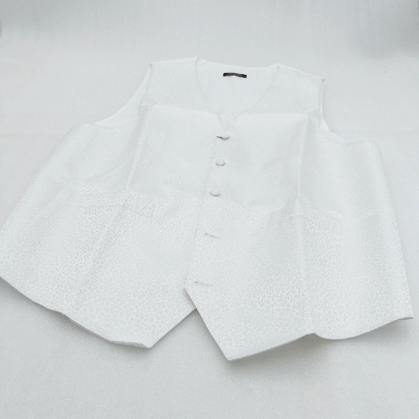 HISDERN Krawatte L Paisley Weiß Hochzeit Weste Männer Jacquard Elegant
