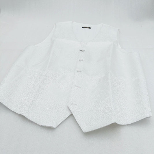HISDERN Krawatte L Paisley Weiß Hochzeit Weste Männer Jacquard Elegant