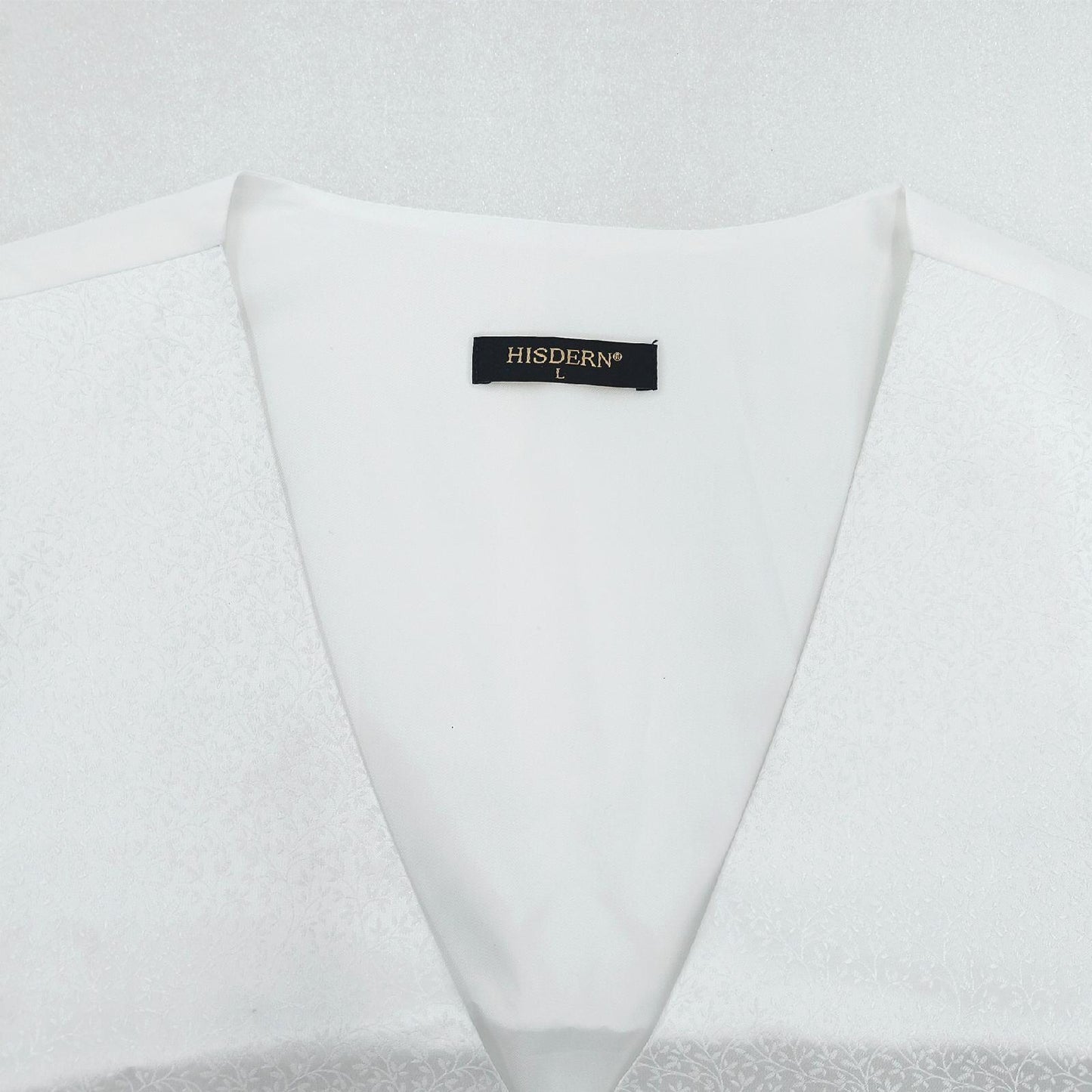HISDERN Krawatte L Paisley Weiß Hochzeit Weste Männer Jacquard Elegant