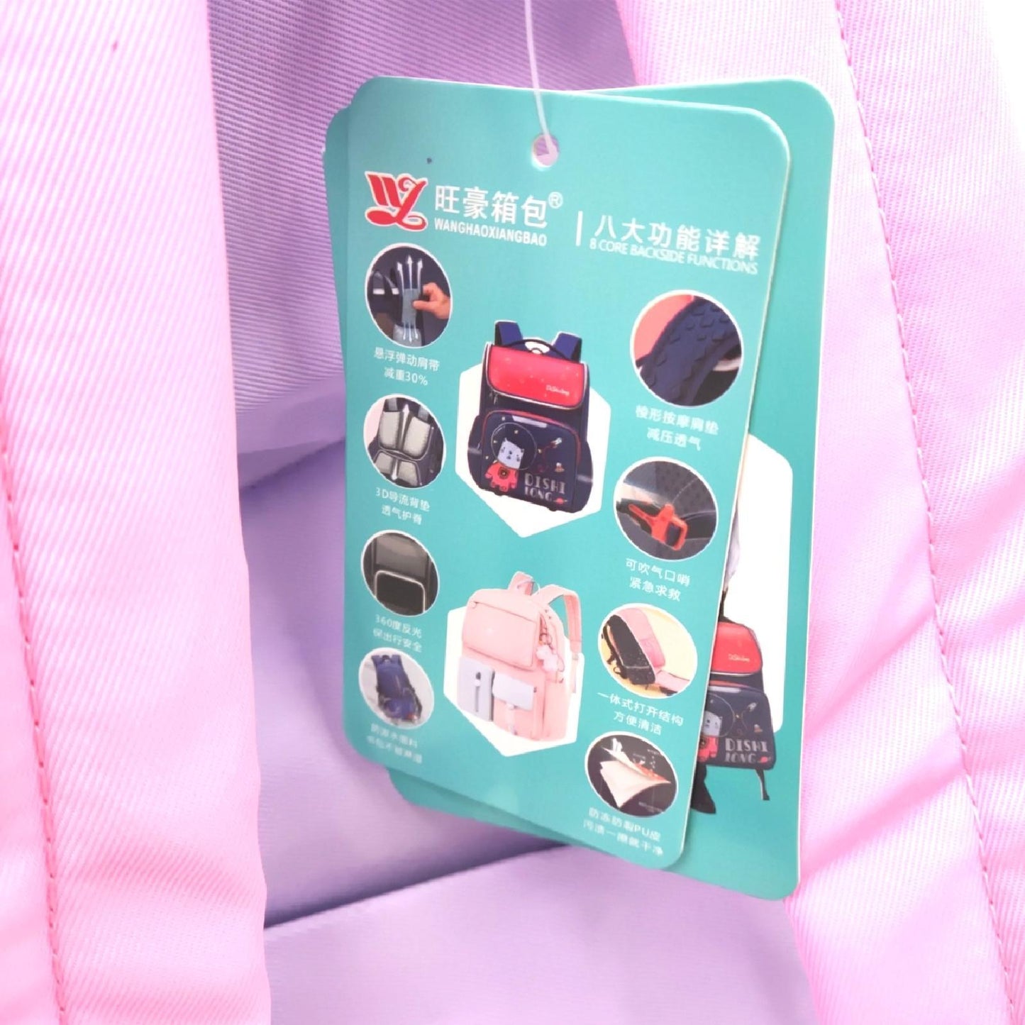 Amythe Kindergarten Rucksack Mädchen Nylon Schultasche Pink Kindergarten Grundschule;Schulranzen;Funky