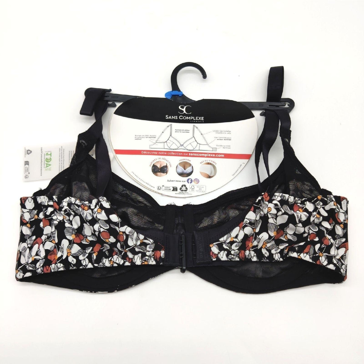 Sans Complexe Damen Complice 70aad81 Klassischer BH  Bügel  Winterschwarz Bedruckt  75C