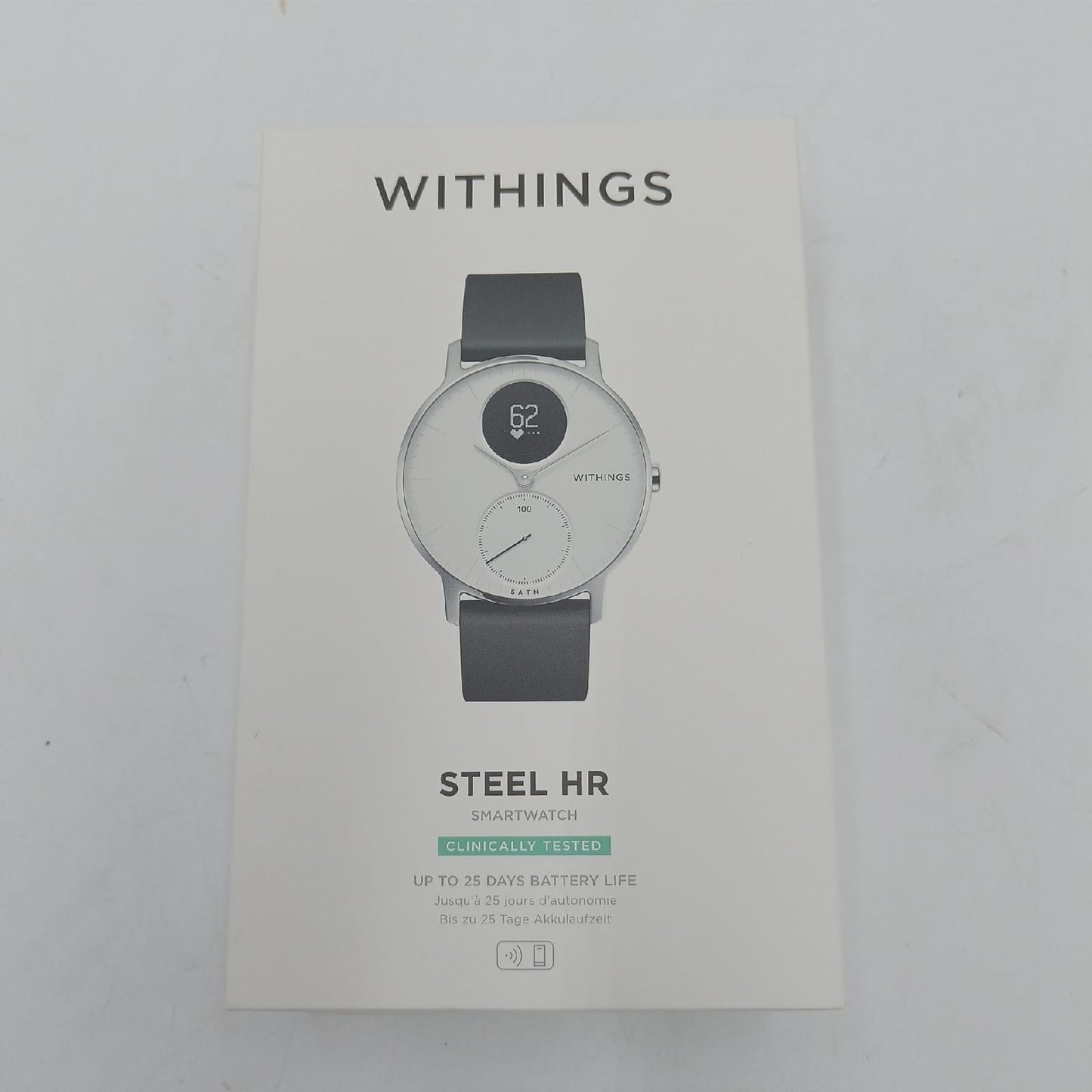 Withings Steel Hr Hybrid Smartwatch Glas gerissen Funktion ungetestet