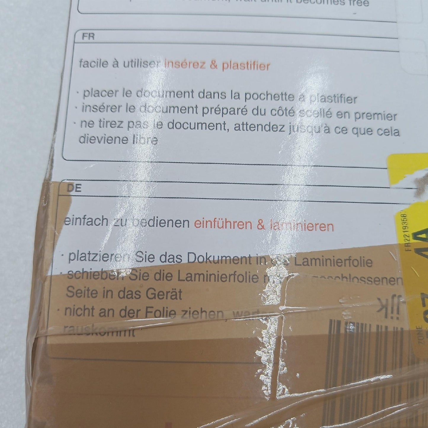 Pavo - Laminierfolien mit selbstklebender Rückseite A4 2x125 mic, 100 Stück - Glänzend