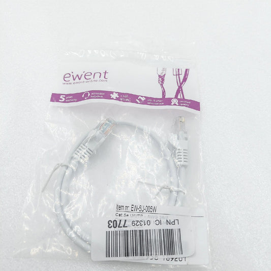 Ewent Ethernet-Patchkabel Kategorie 5e U/UTP, Übertragung bis zu 1 Gb, mit Zwei RJ45-Stecker, aus PVC, CCA, AWG 26/7. Ideal für die Glasfaserübertragung mit Gigabit/LAN-Netzwerken, 0.25 m, Grün