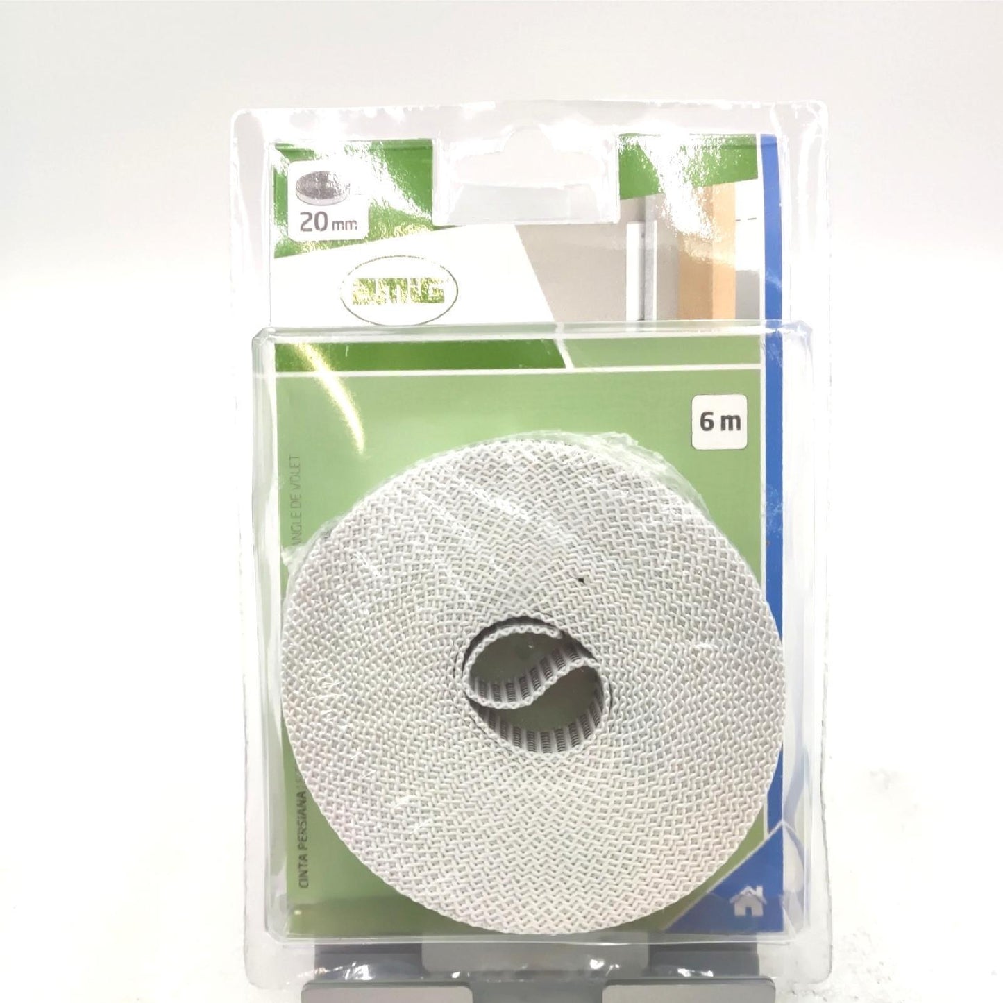 Amig – Rollo-Aufrollband – 20 mm x 6 m – UV- und abriebfest – Schwarz gepunktet – Ersatzschnur für die Aufrollvorrichtung
