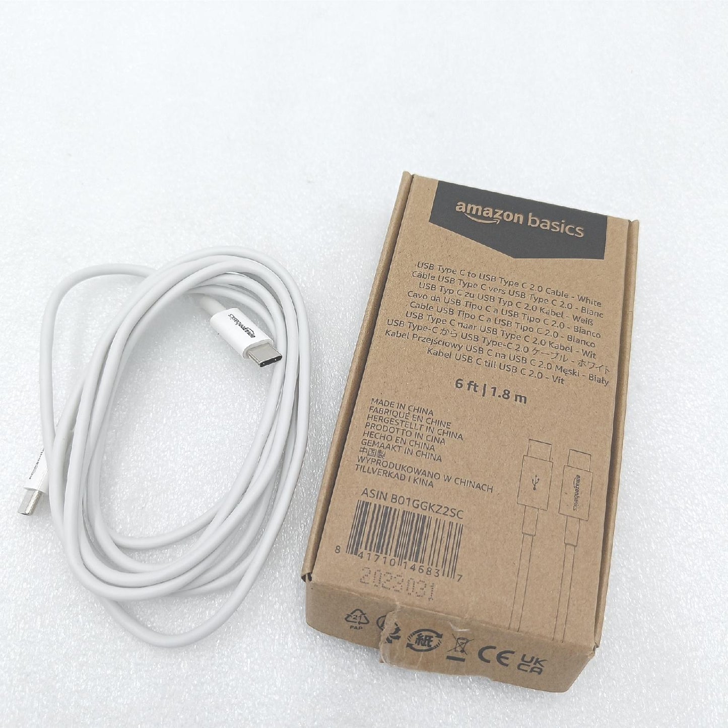 Amazon Basics USB C Schnellladekabel Ladekabel Elektronik 1 8 Meter Weiß Schnell