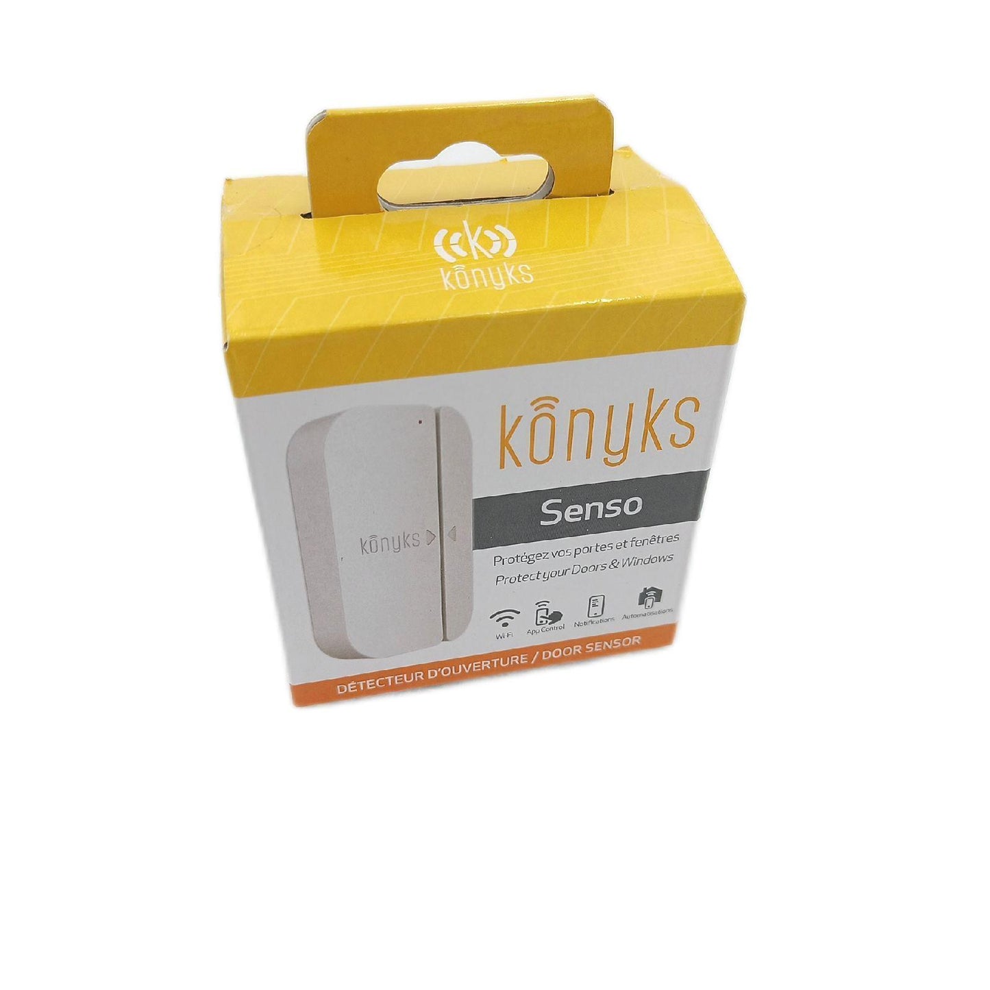 Konyks Öffnungssensor Smart Home Sicherheit Senso kompatibel mit Google Home Amazon Alexa Smartphone