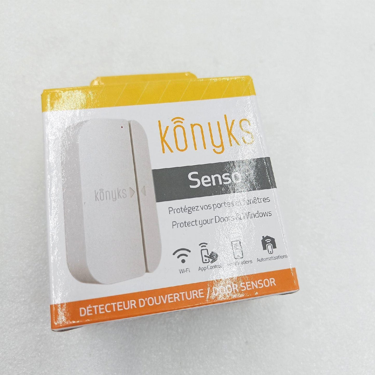 Konyks Öffnungssensor Smart Home Sicherheit Senso kompatibel mit Google Home Amazon Alexa Smartphone