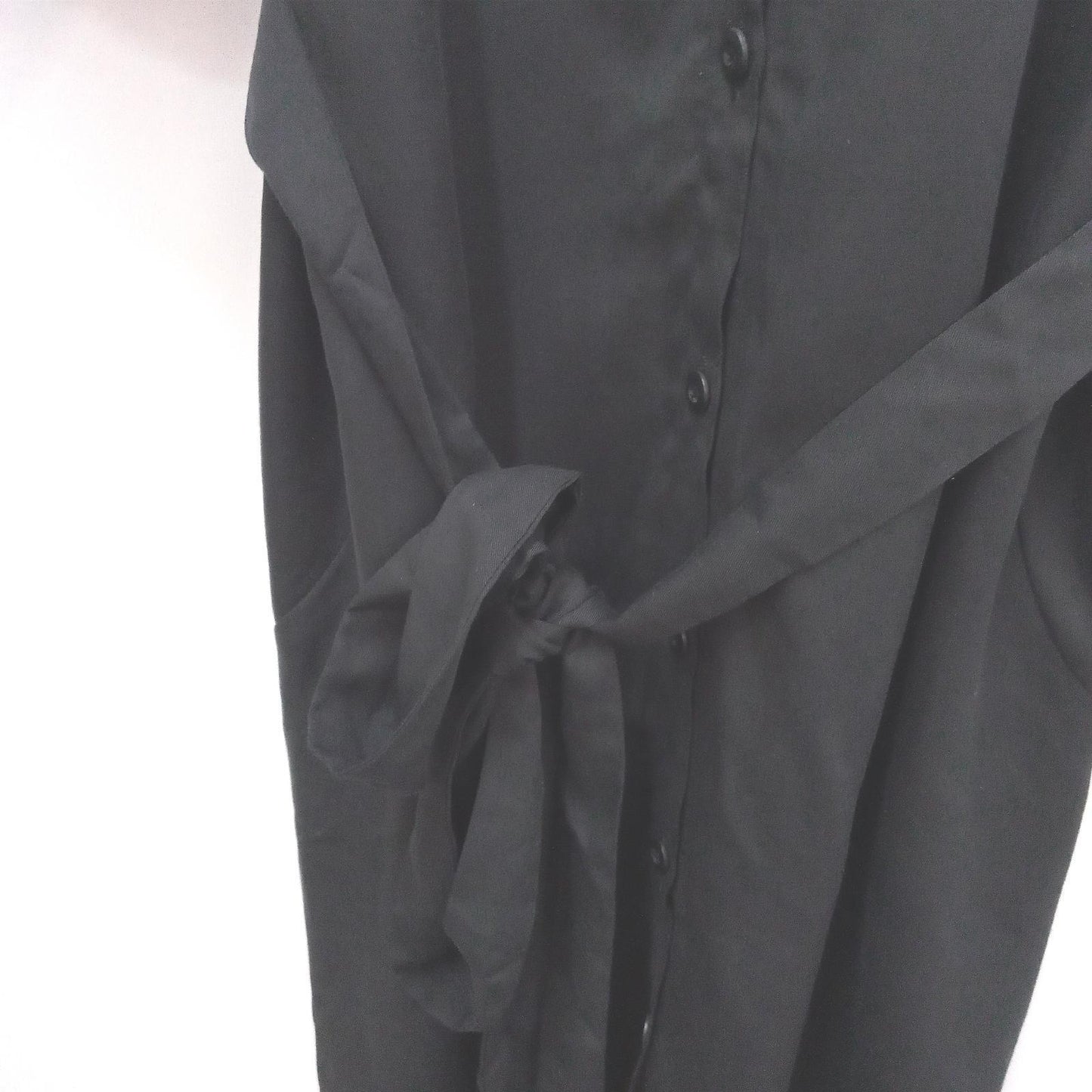 TEREA Damen Hemdkleid Damenmode Adeline Taillengürtel Schwarz XXL Eleganz