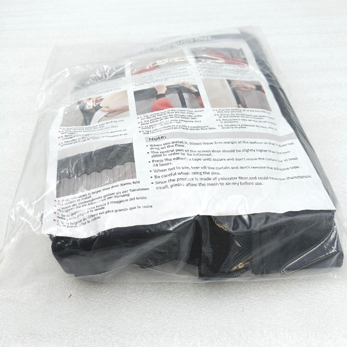 JOY2SEE Tür Moskitonetz Insektenschutzgitter 60x210 Schwarz Magnet