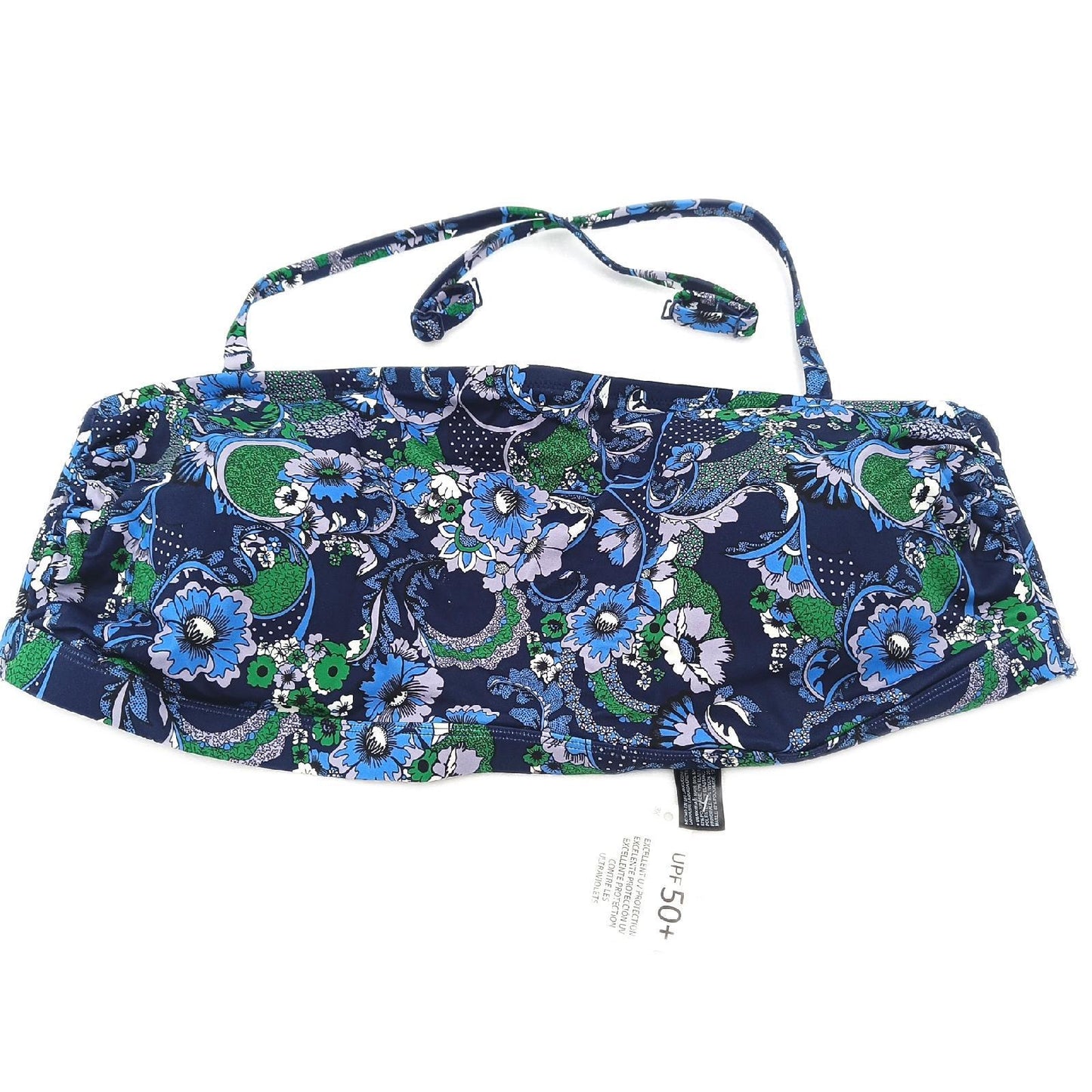 Amazon Essentials Badeoberteil Damenmode Große Größen 3XL Tiefblau Paisley Bademode