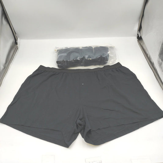Amazon Essentials Boxershorts Baumwolljersey Unterwäsche 5er-Pack Schwarz 3XL Große Größen bequem