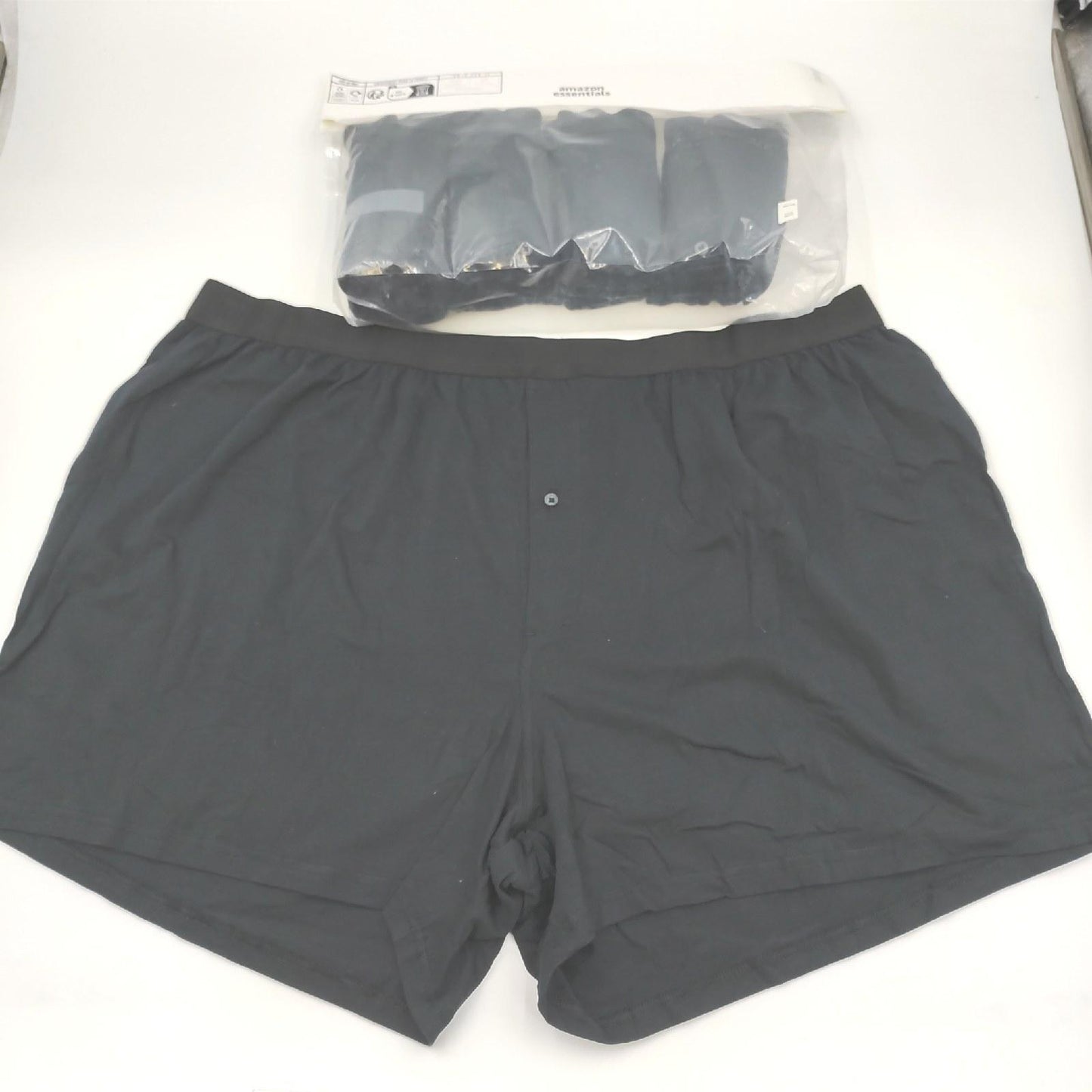 Amazon Essentials Herren Boxershorts Unterwäsche Große Größen 3XL Schwarz Komfort Baumwolle ideal