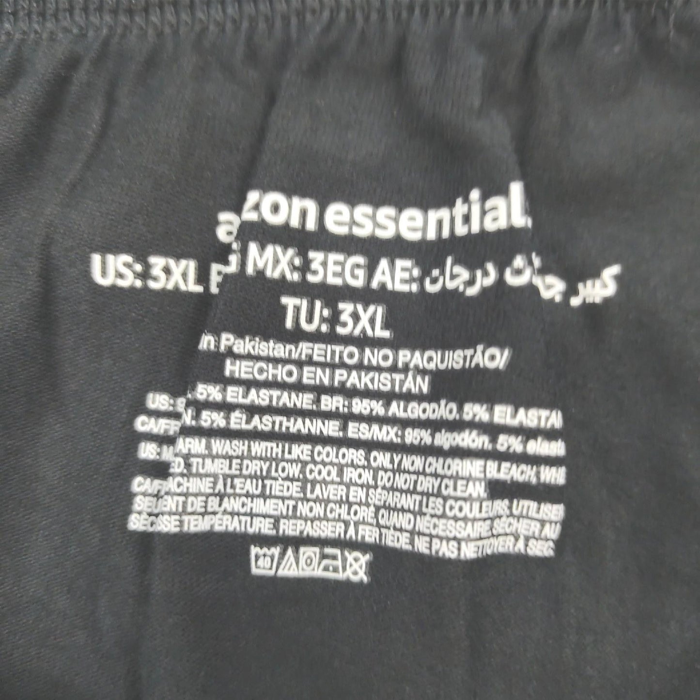 Amazon Essentials Herren Boxershorts Unterwäsche Große Größen 3XL Schwarz Komfort Baumwolle ideal