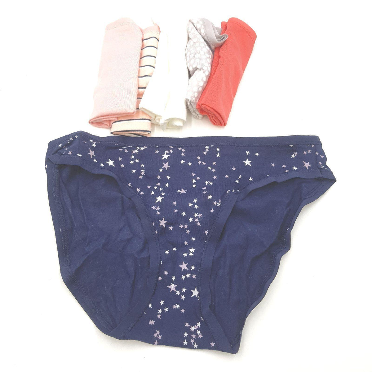 Amazon Essentials Damen Bikini Unterhosen Unterwaesche Mehrfarbig Punkte Sterne Streifen 6