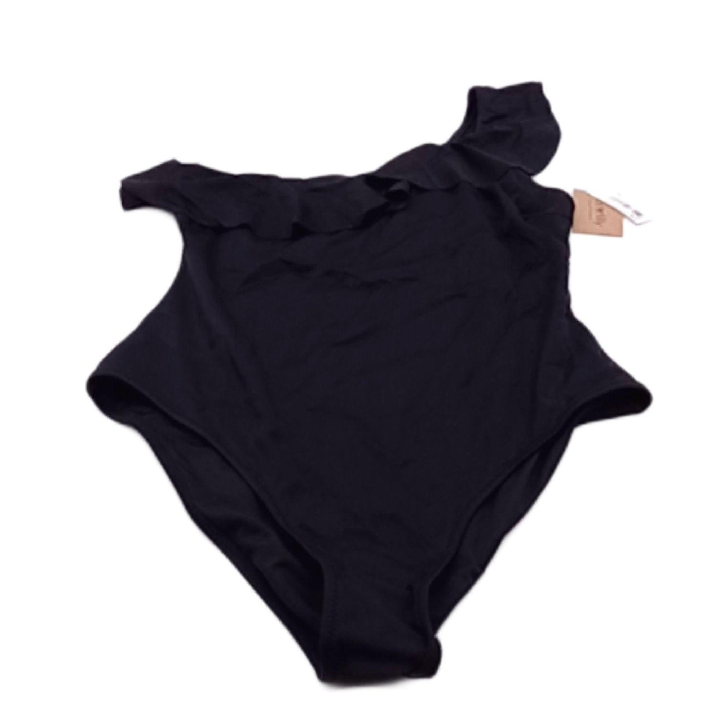 Iris Lilly Badeanzug Damenmode Sommer Schwarz One Shoulder Rüschen Beachwear
