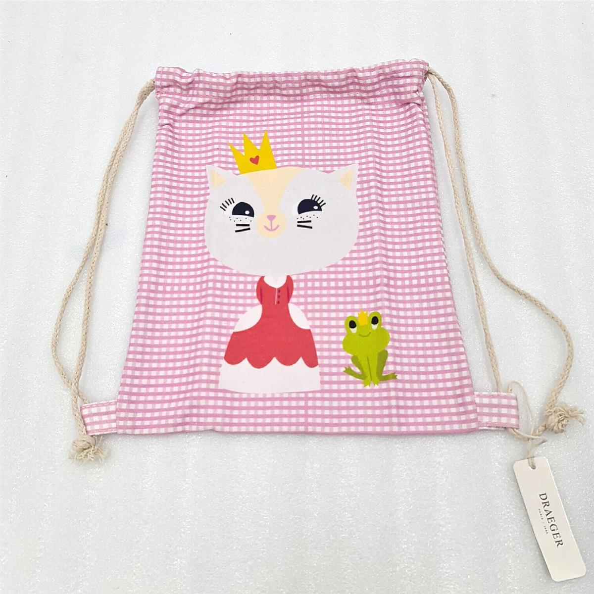Draeger Rucksack Tasche Kinder Prinzessin Baumwolle Spielzeug Aufbewahrung Bequem