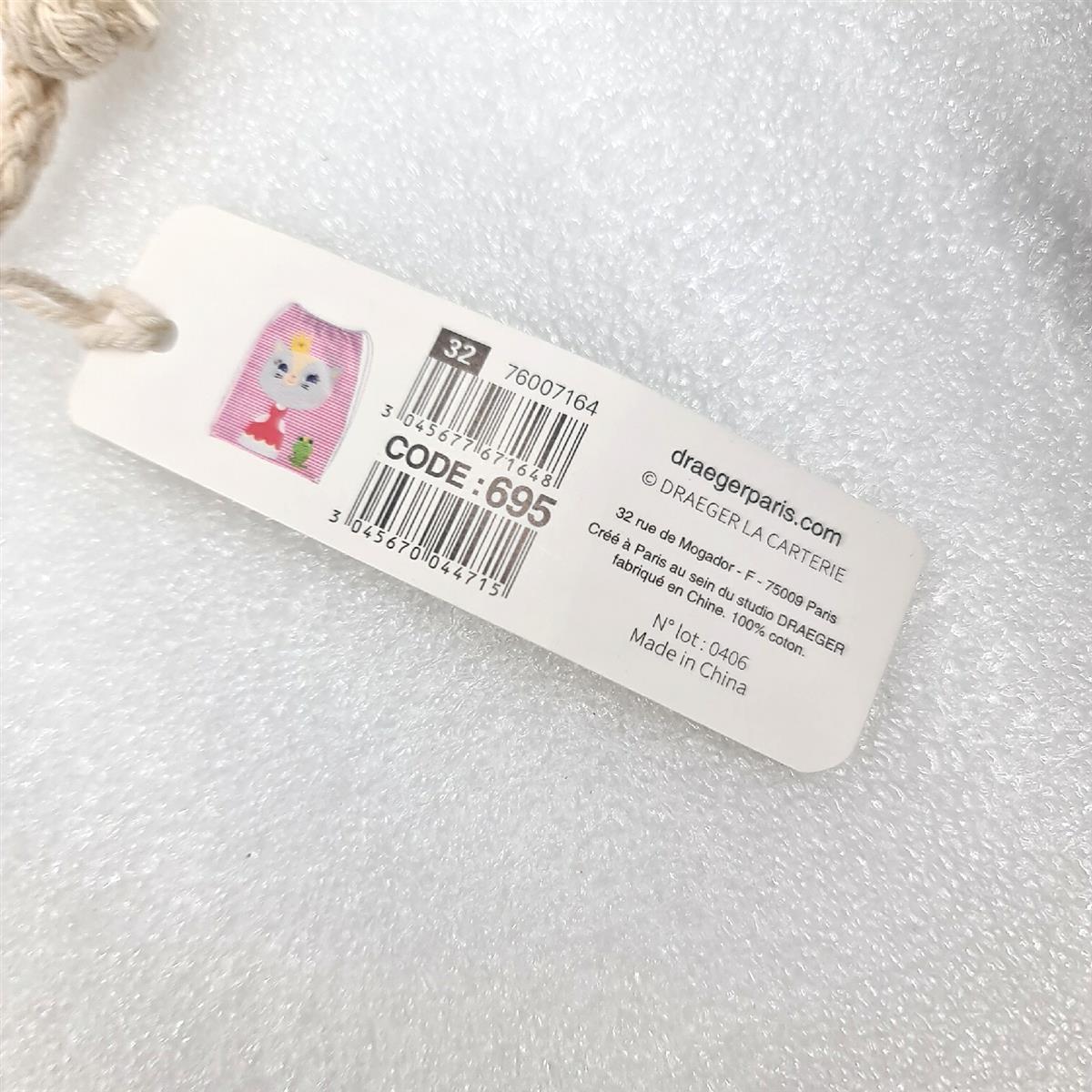 Draeger Rucksack Tasche Kinder Prinzessin Baumwolle Spielzeug Aufbewahrung Bequem