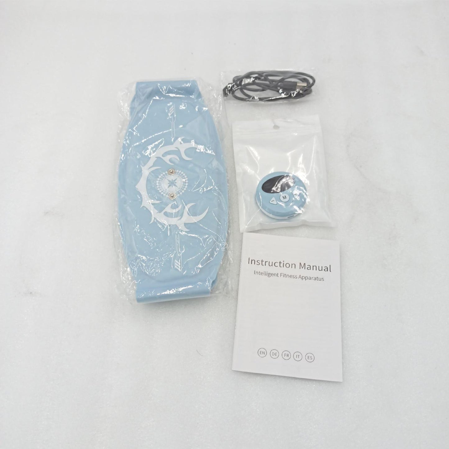 Hiviss Trainingsgerät EMS Bauchmuskeltrainer Fitness Modell Blue Wiederaufladbar USB Stark