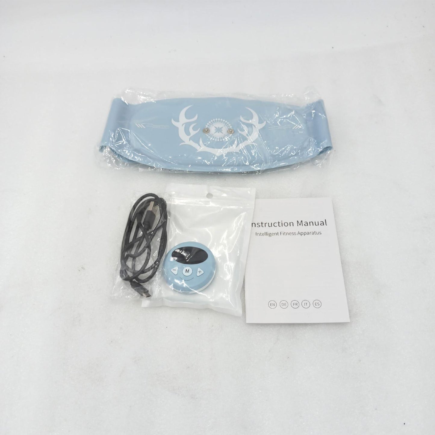 Hiviss Trainingsgerät EMS Bauchmuskeltrainer Fitness Modell Blue Wiederaufladbar USB Stark