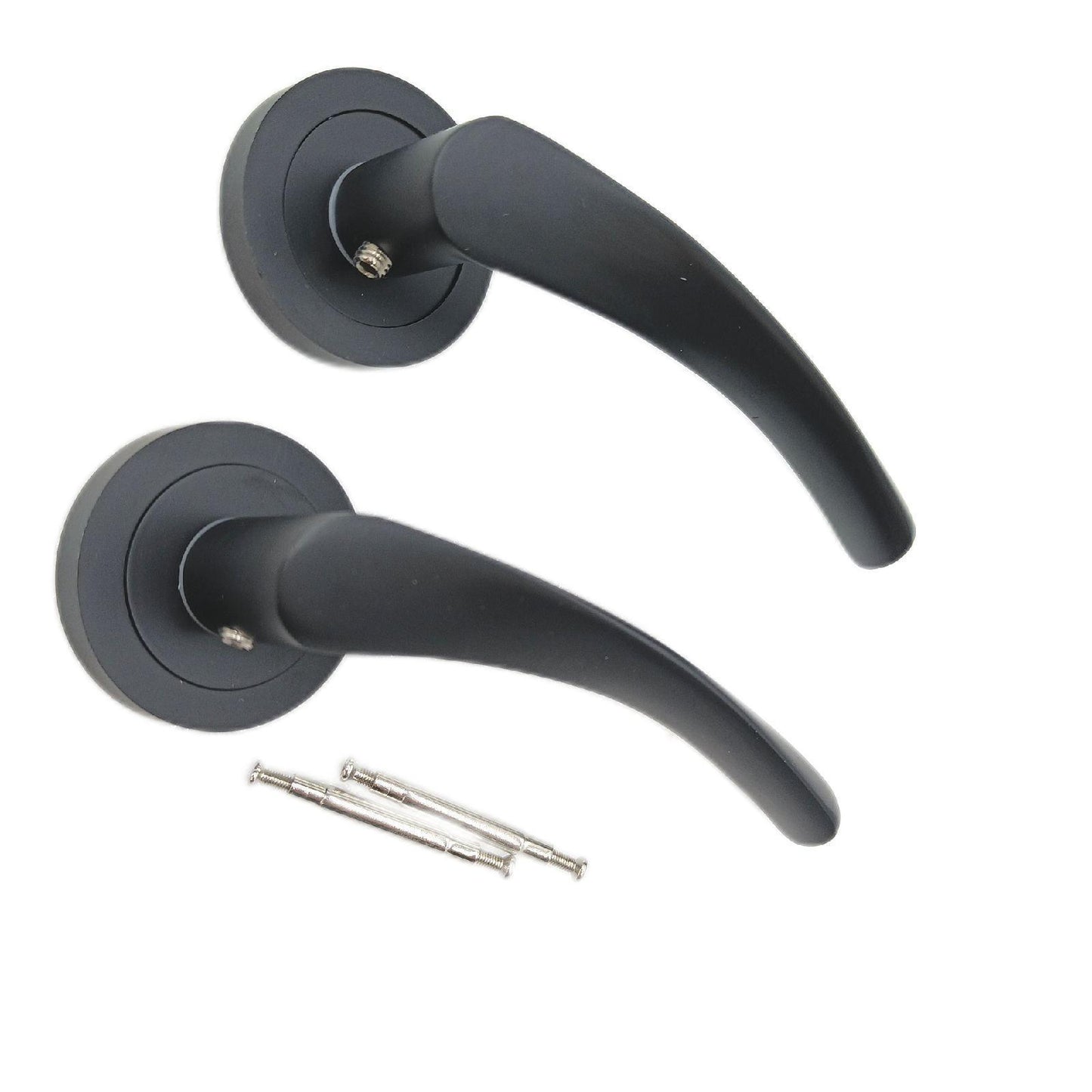 Jdel 5er-Pack schwarze Rosette Kurbel für Innentüren