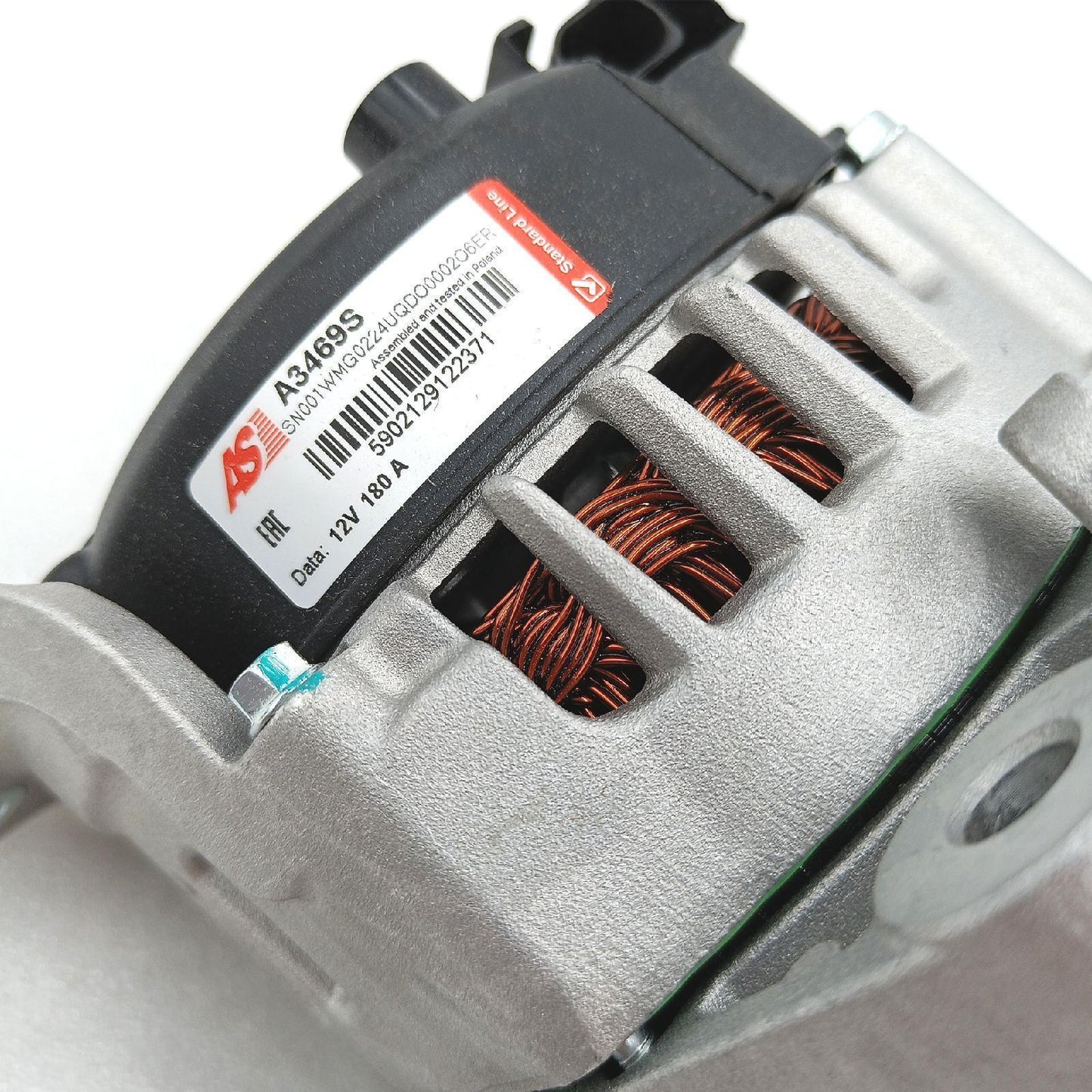 AS-PL Lichtmaschine 180A 12V mit Riemenscheibe Kompatibel mit BMW 5 Touring F11 12317803724 FG18S011 12317808074