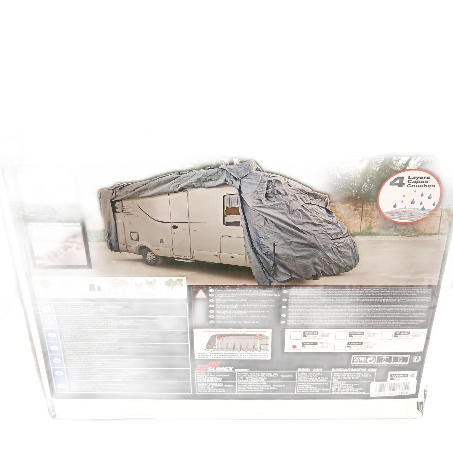 SUMEX Wohnmobilabdeckung/-vollgarage, atmungsaktiv, wasserabweisend, 6,5-7 m