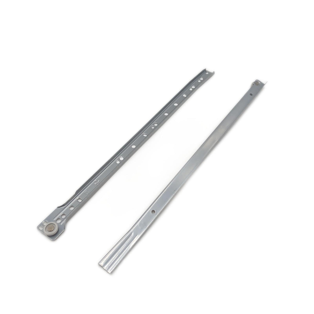 Emuca - Schubladenführungen mit Rollen und Teilauszug  Aluminium lackiert  450 mm  5 Stück