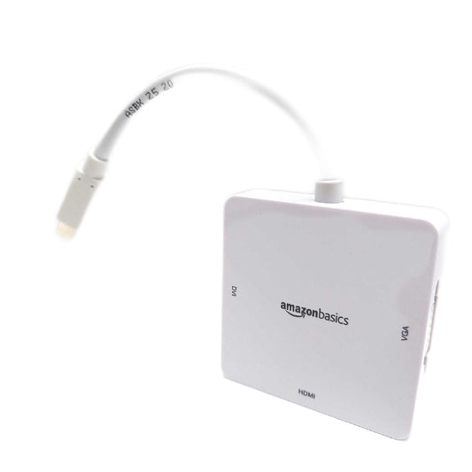 Amazon Basics Mini Displayport auf HDMI/DVI/VGA Adapter - Weiß