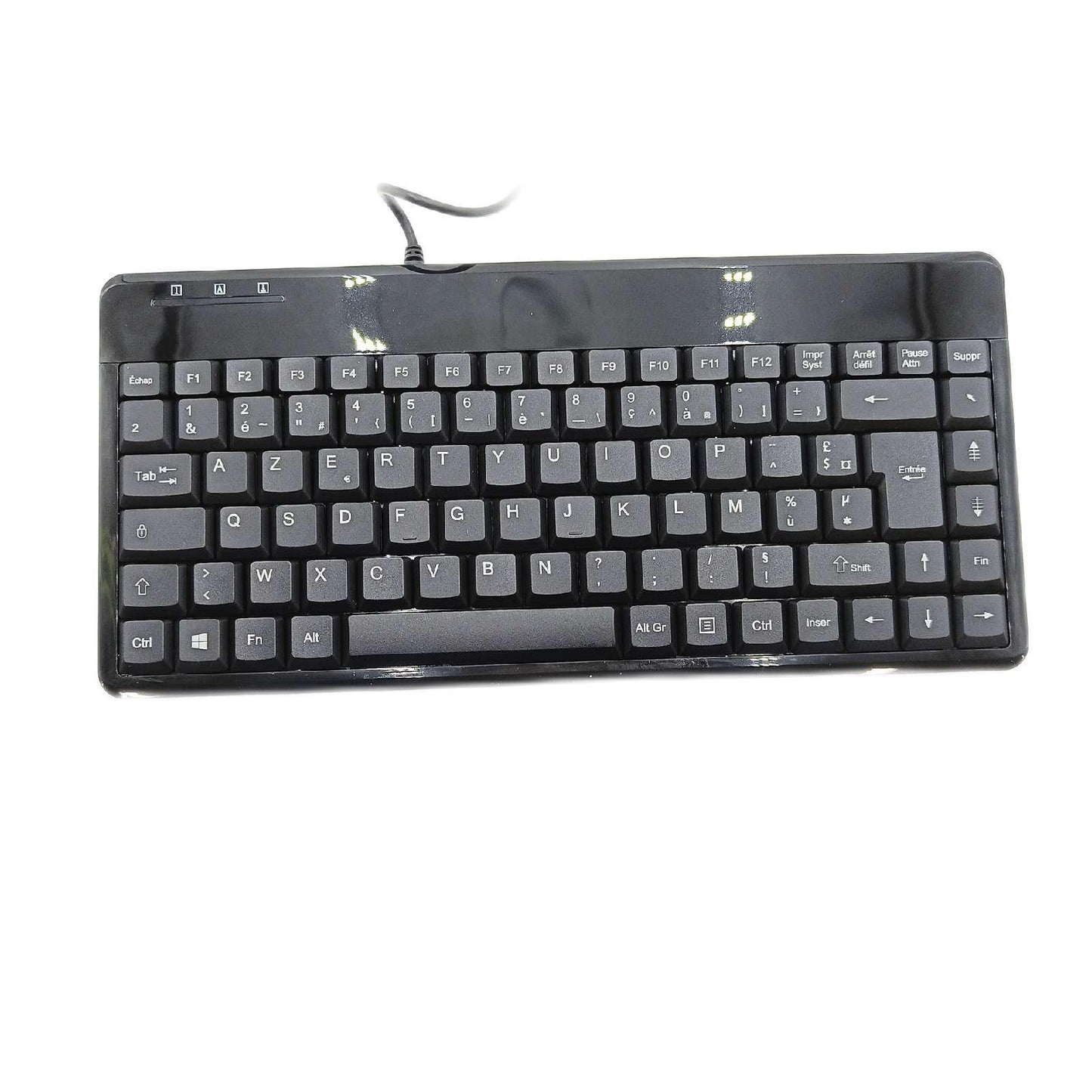 Perixx Mini Tastatur Computer Zubehör PERIBOARD 409U Kabel USB Schwarz AZERT
