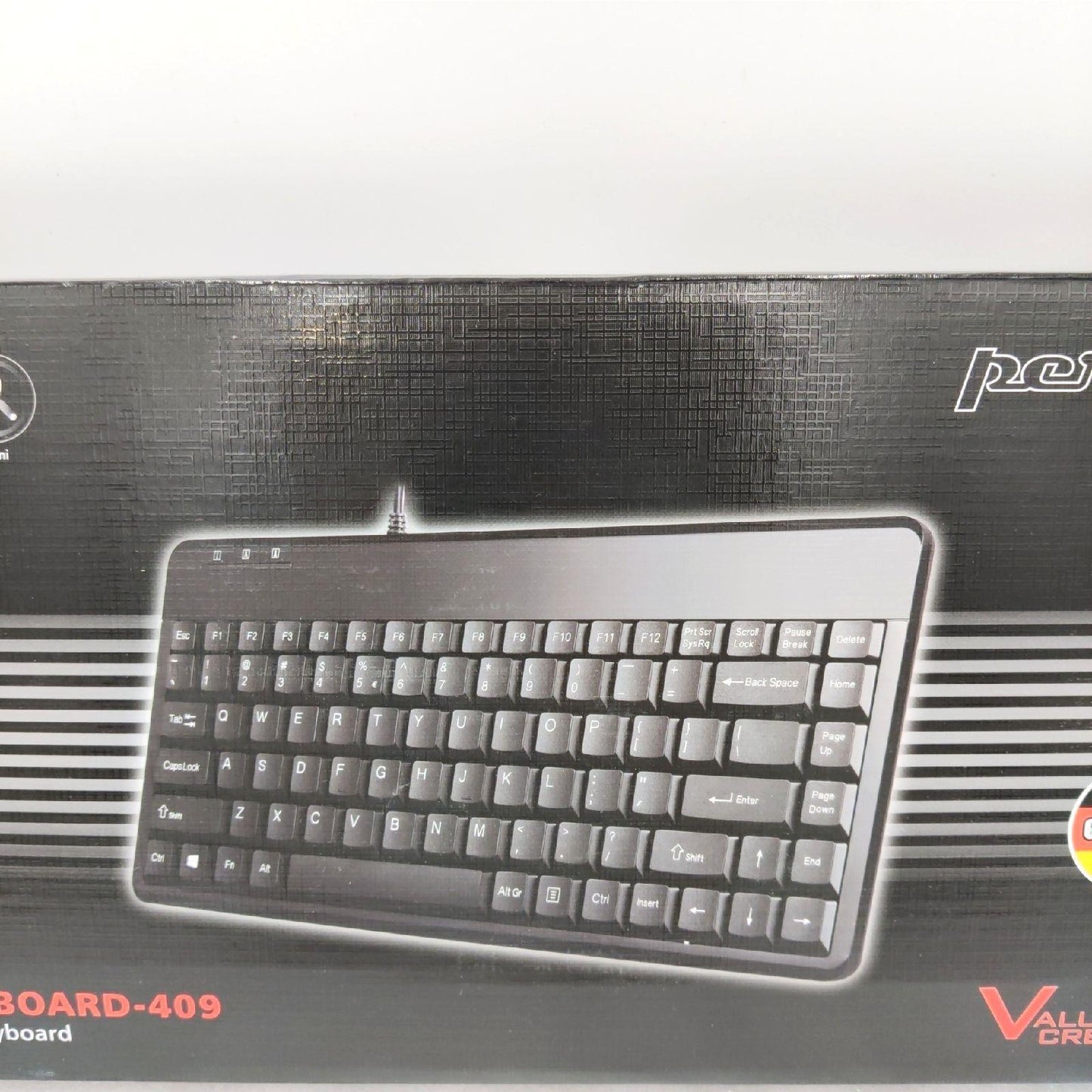 Perixx Mini Tastatur Computer Zubehör PERIBOARD 409U Kabel USB Schwarz AZERT