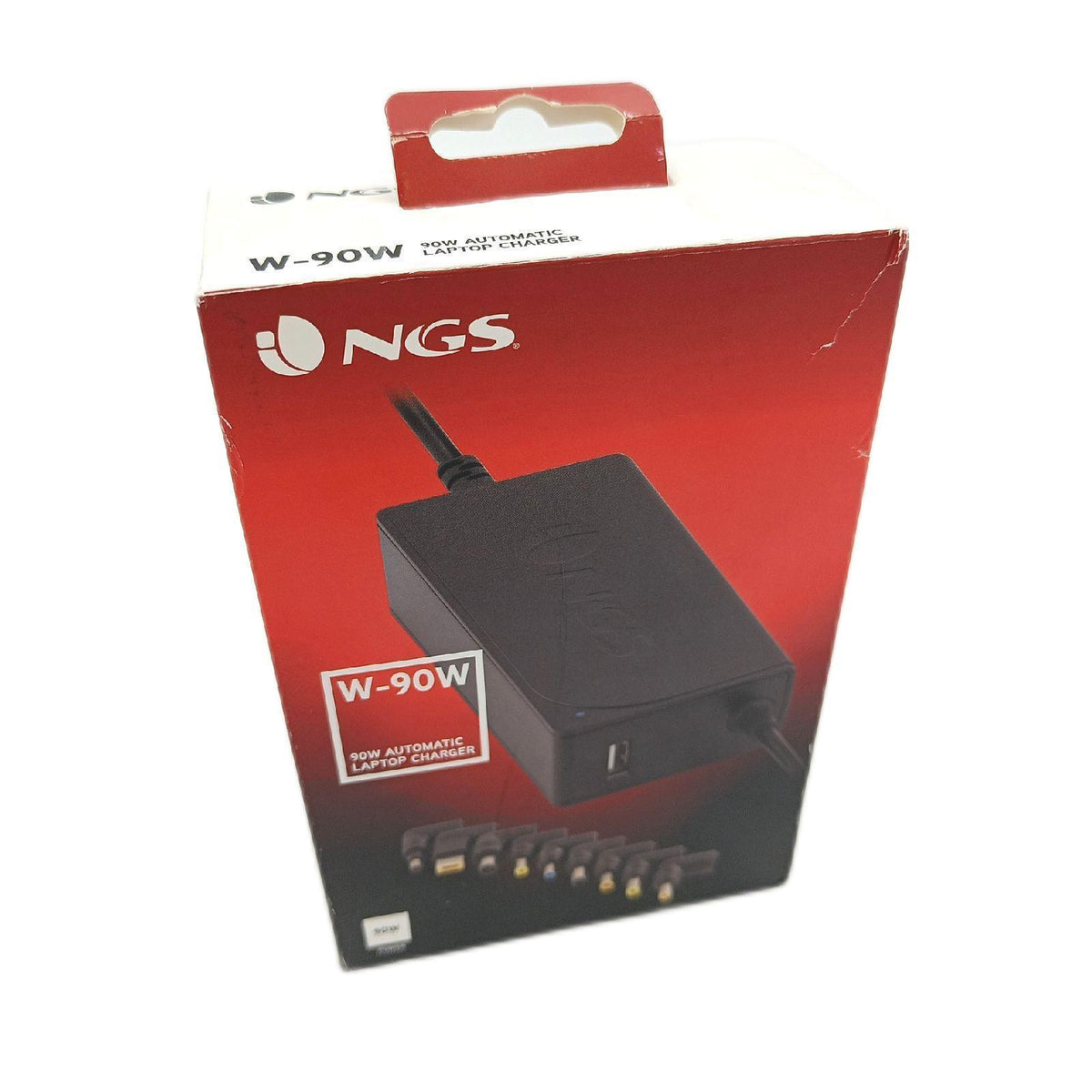 NGS W-90-90W Automatisches Universal Laptop-Ladegerät  Ladegerät mit 5V-2A USB Ausgang und 9 Adaptern  kompatibel mit HP  Dell  Asus  Lenovo  Acer