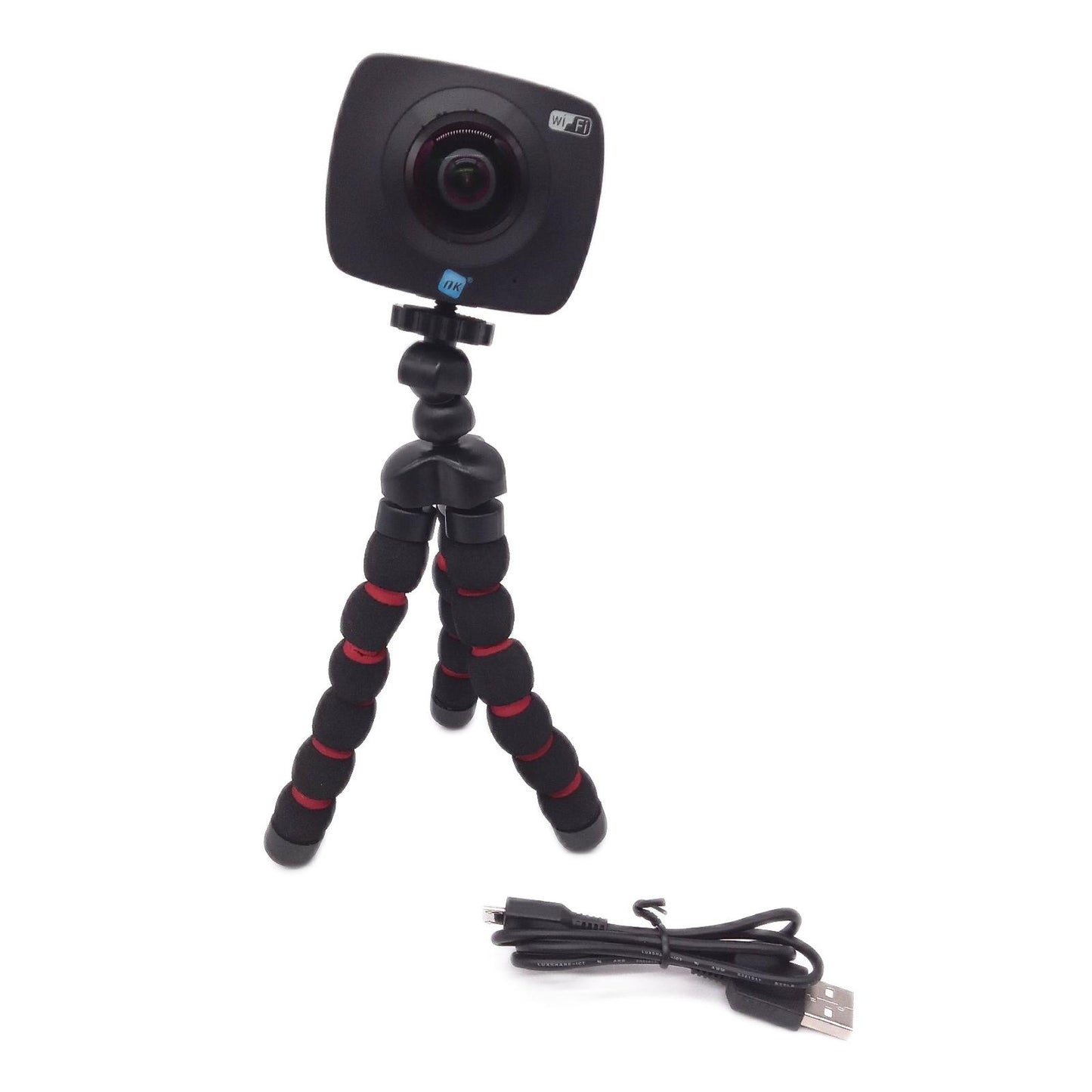 NK Action Kamera Kameraausrüstung NKAC3091 36D 360 Grad WLAN USB schwarz tragbar vielseitig