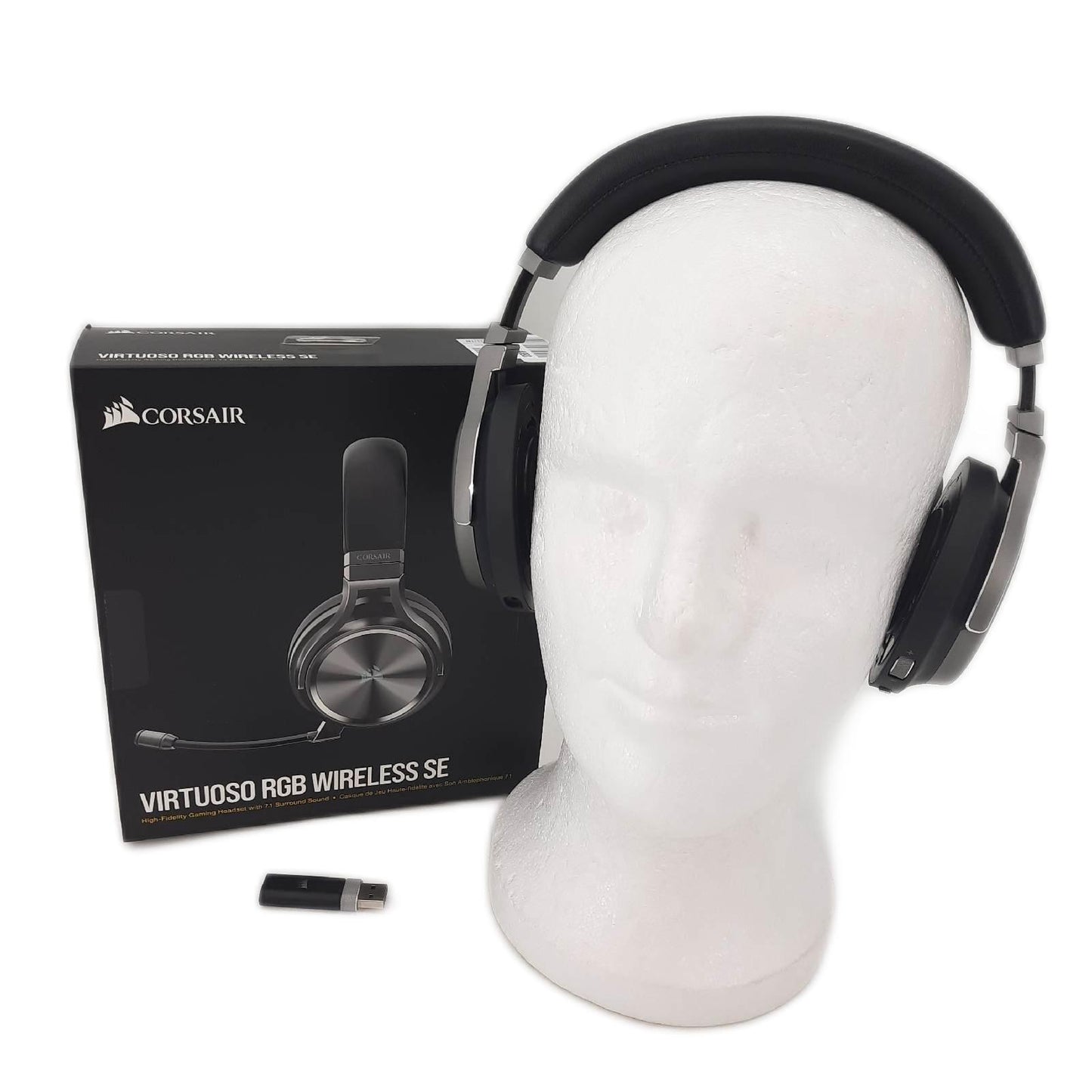 Corsair Virtuoso RGB Wireless SE Gaming Headset Mikro Kabel Ohrpolster fehlen Gebrauchsspuren
