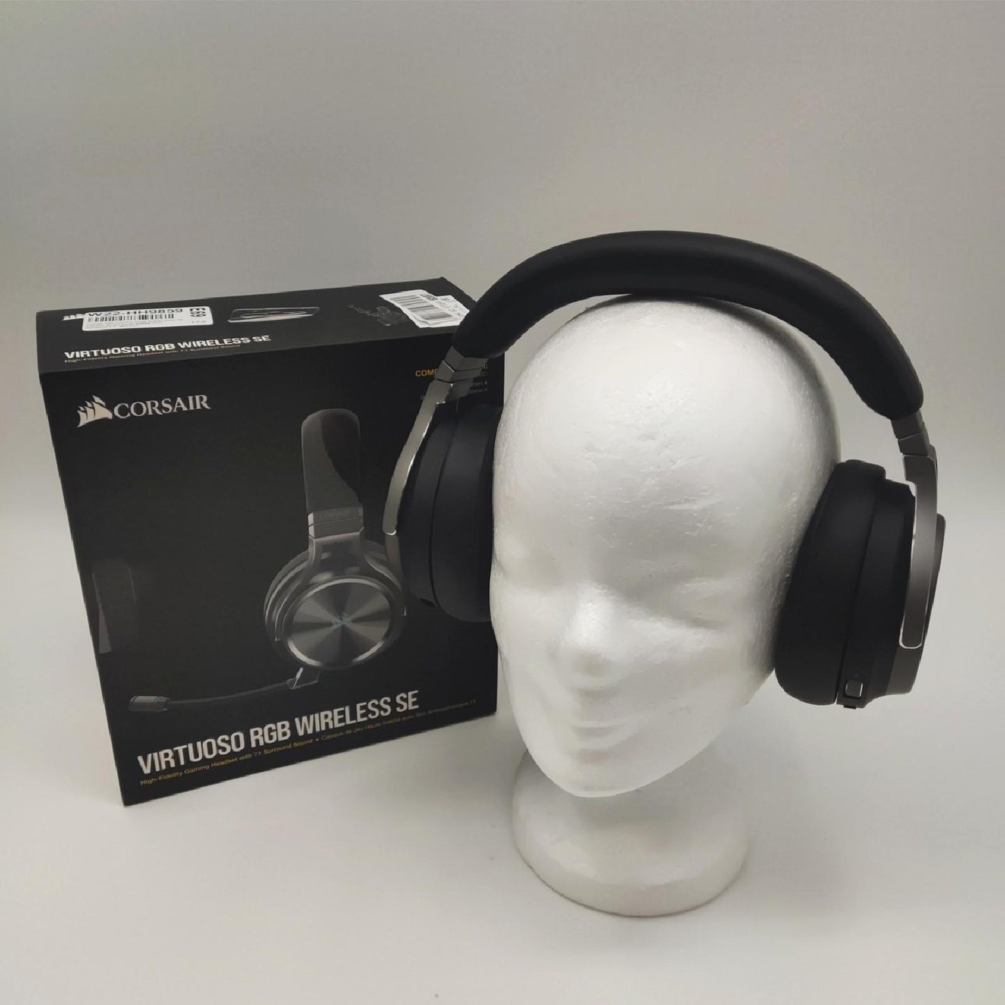 Corsair Virtuoso RGB Wireless SE High Fidelity Gaming Headset Kopfpolster beschädigt ohne Dongle