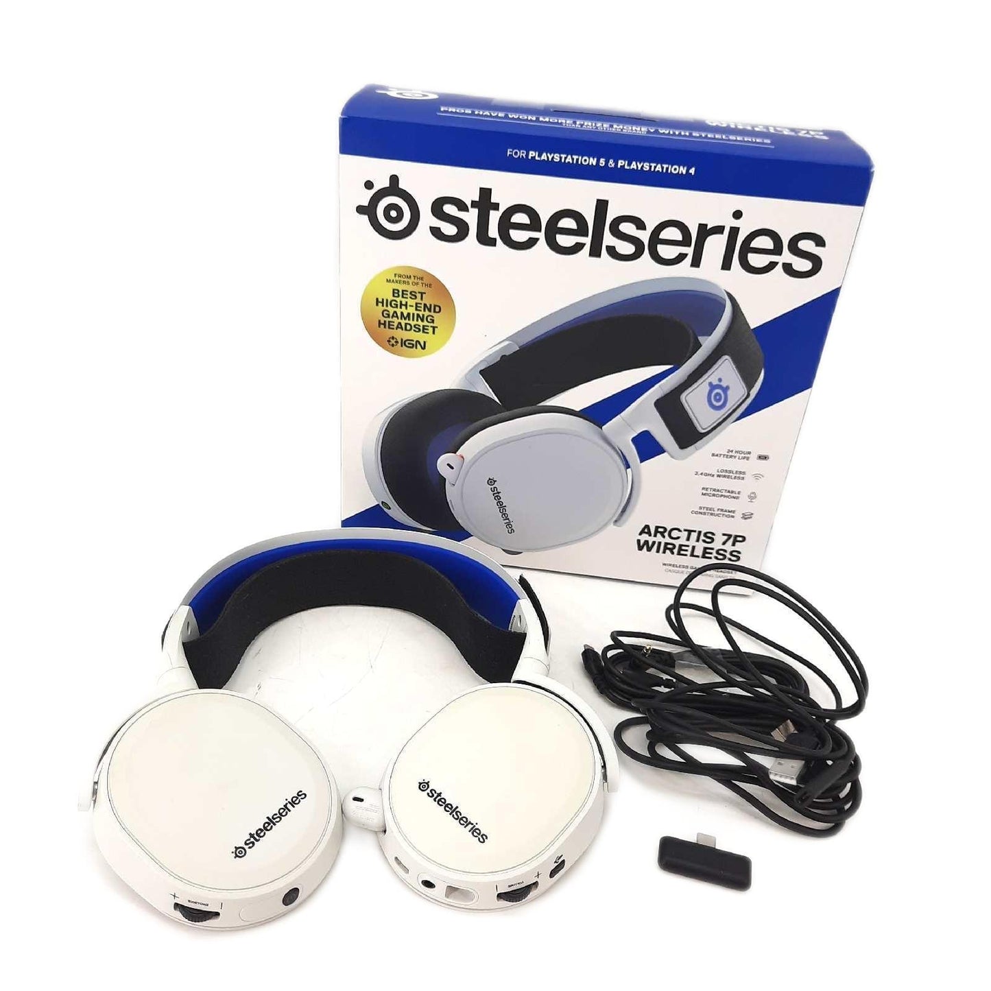 SteelSeries Arctis 7P Wireless kabellos Verlustfrei Gebrauchsspuren Ohrpolster fehlen