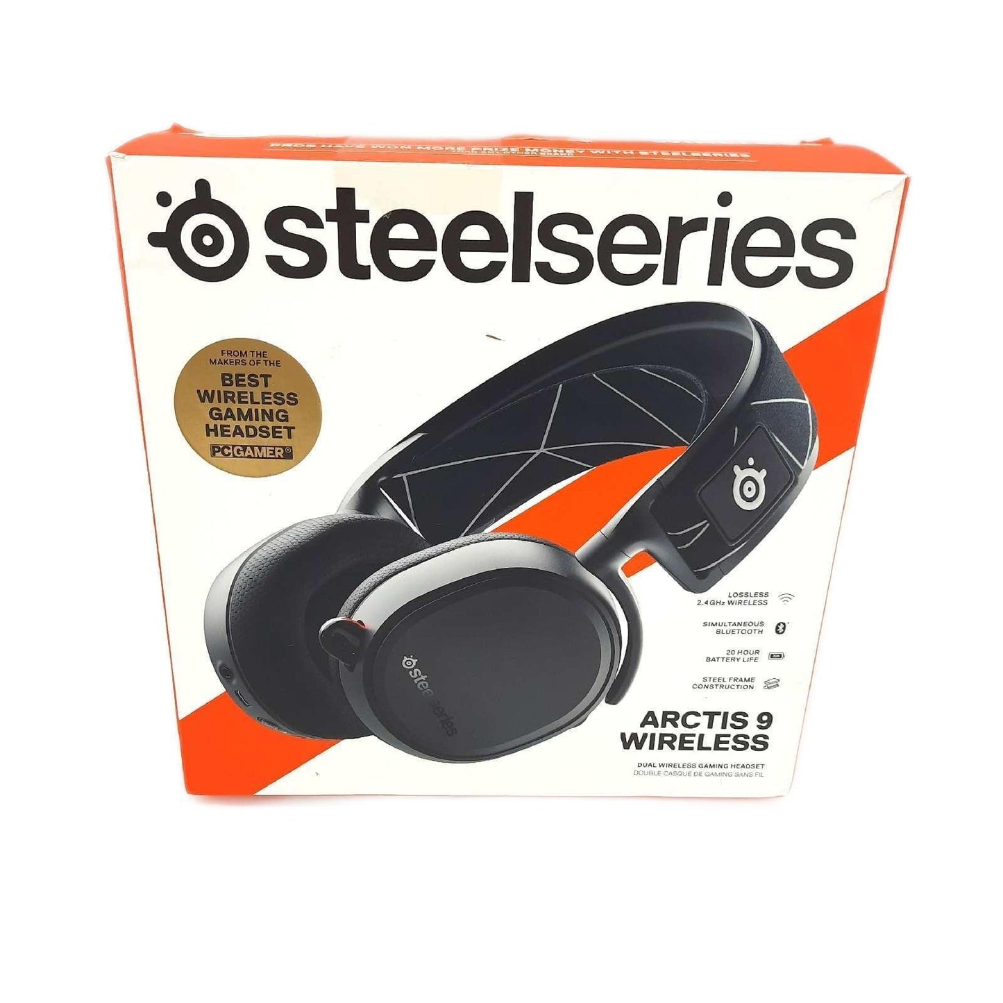 SteelSeries Arctis 9 Dual kabelloses Gaming Headset Bluetooth Licht gebraucht