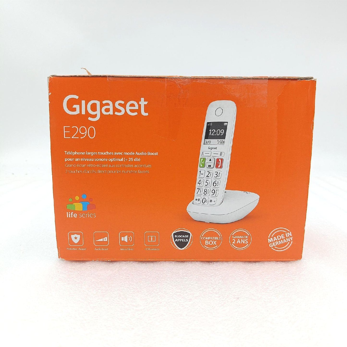 Gigaset Telefon Festnetztelefon Kommunikation E290 Weiß schnurlos komfortabel einfach bedienen