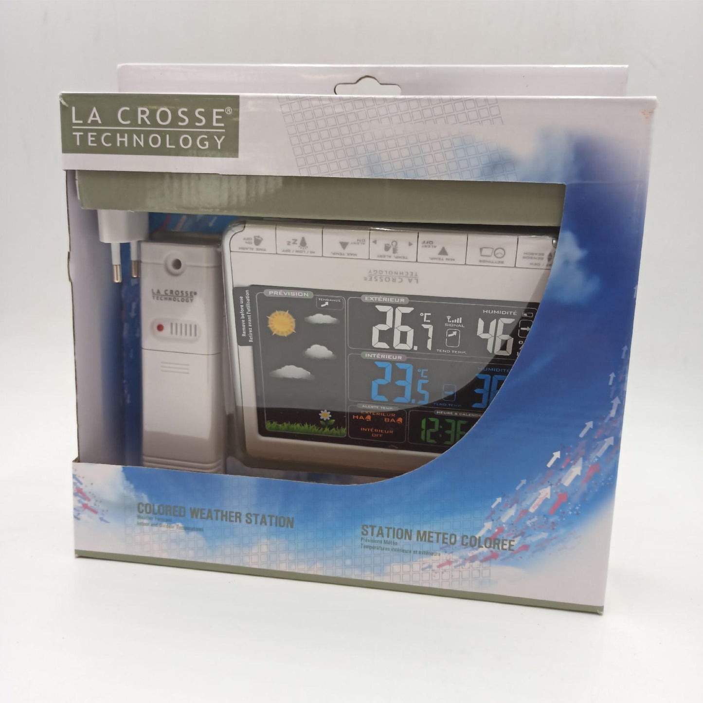 La Crosse Technology Wetterstation Haus Wetterdaten Anzeige WS6826WHIBLA komfort