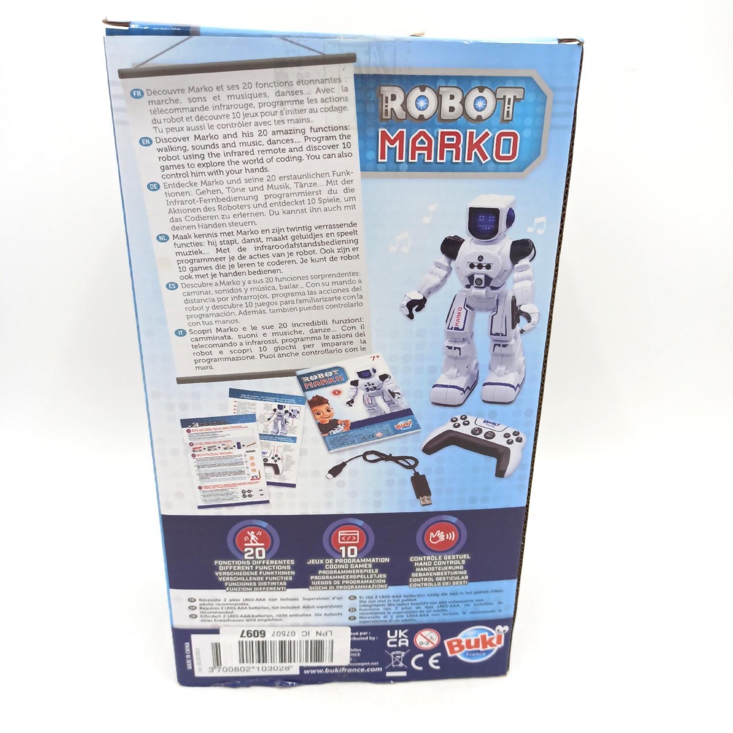 BUKI Roboter Spielzeug Kinder Spielwaren Marko Entdeckungsspielzeug Lernspaß spielend