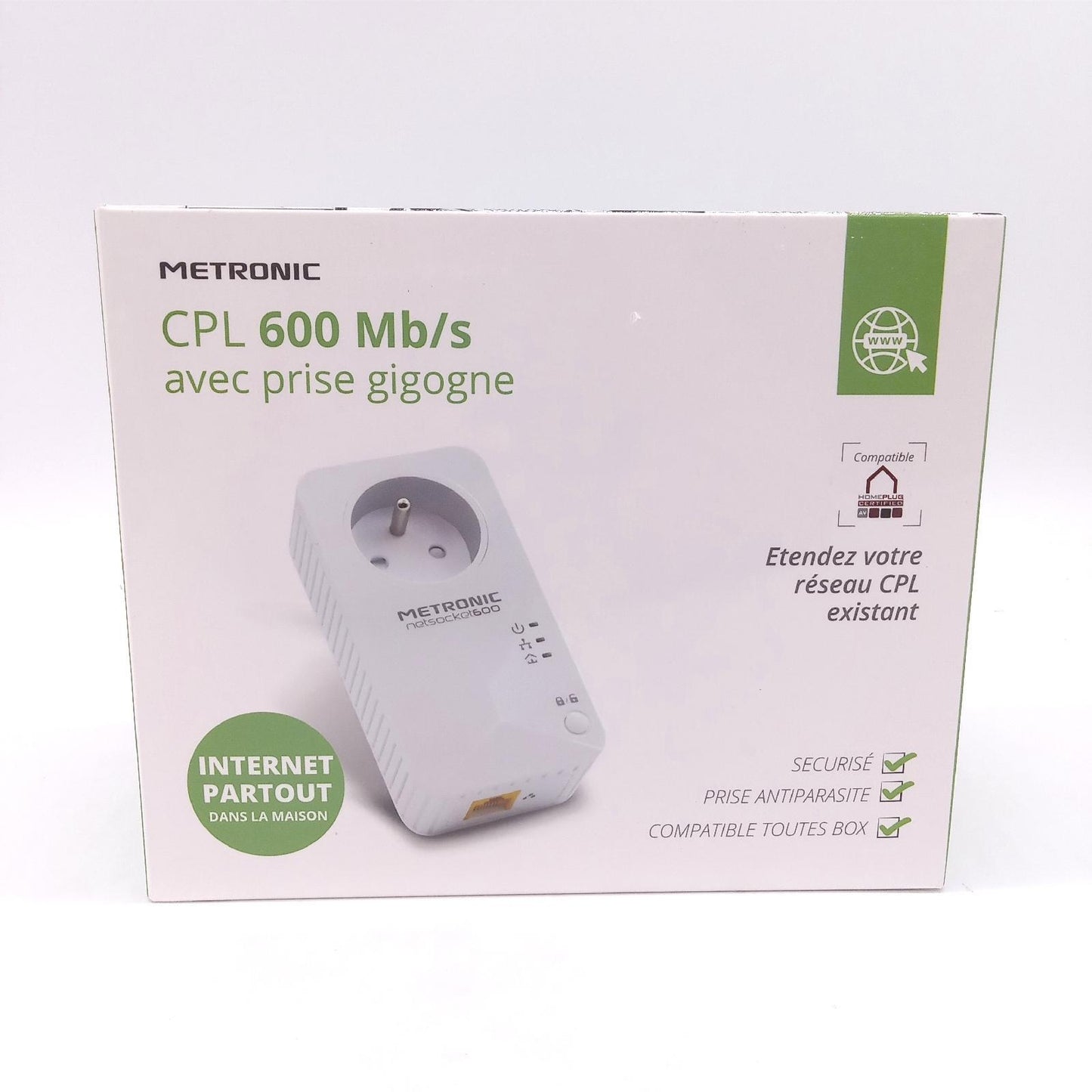 Metronic Netzstecker Netzwerk Zubehör 495466 mit 1 Port Fast Ethernet 100 MB s