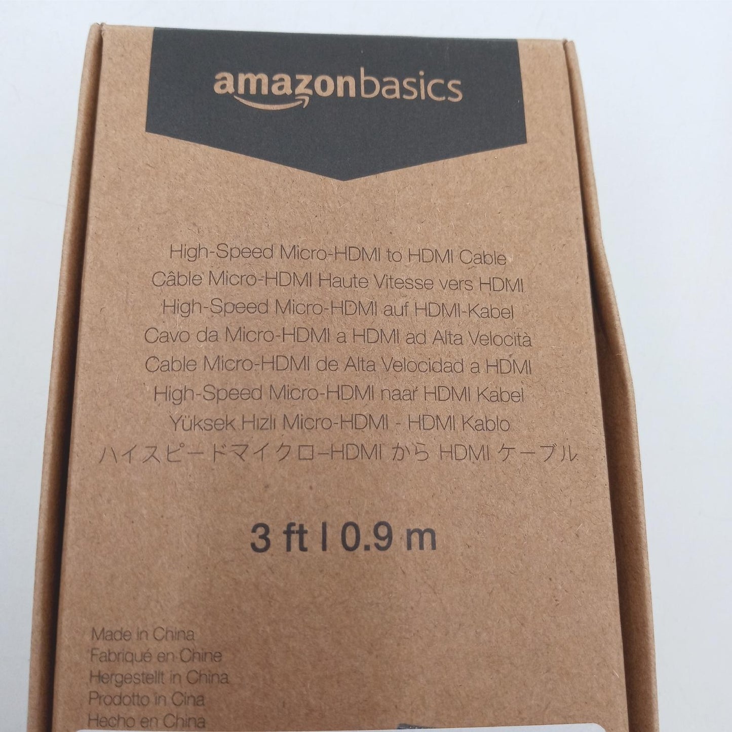 Amazon Basics HDMI Kabel Verbindungskabel Elektronik Micro HDMI auf HDMI Standard 2 0 Hochgeschwindigkeits Fernseher Monitor schwarz 90 cm