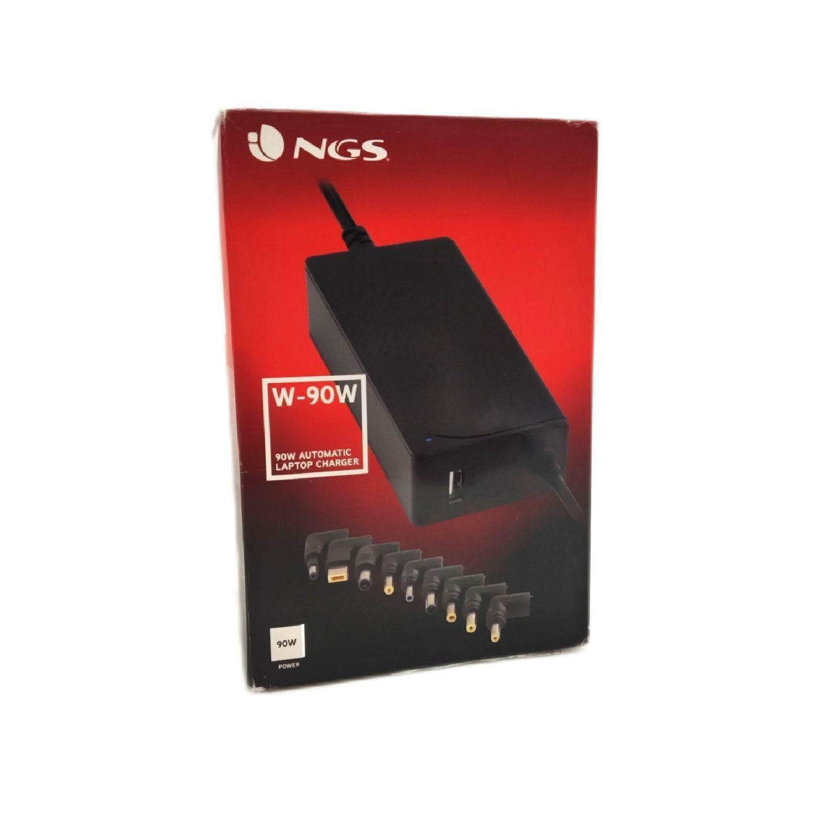 NGS W-90-90W Automatisches Universal Laptop-Ladegerät  Ladegerät mit 5V-2A USB Ausgang und 9 Adaptern  kompatibel mit HP  Dell  Asus  Lenovo  Acer