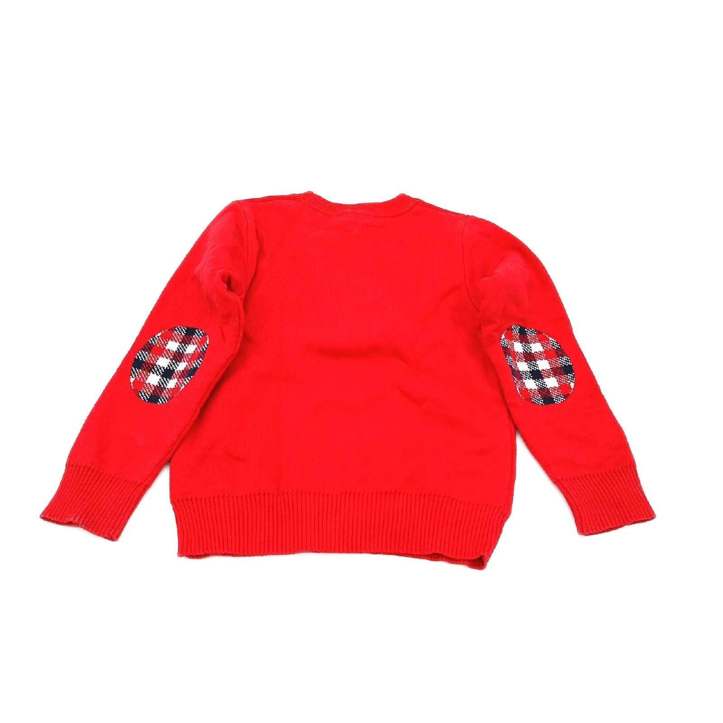 JiAmy Pullover Kinderbekleidung Weihnachten Strickpullover Hirsch Motiv Rot 3 4