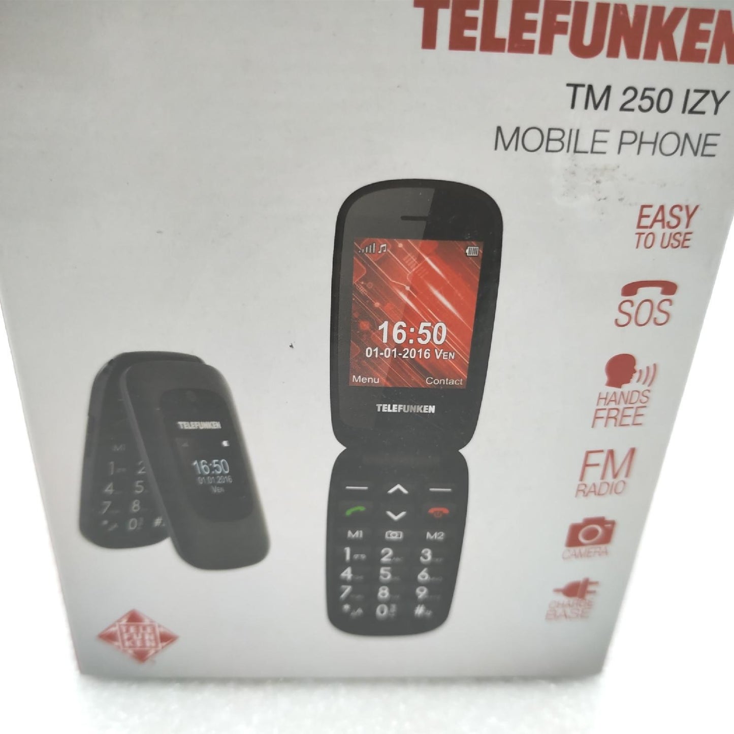 Telefunken Klapphandy Handy Mobilfunk TM 250 Doppelbildschirm praktisch Alltag